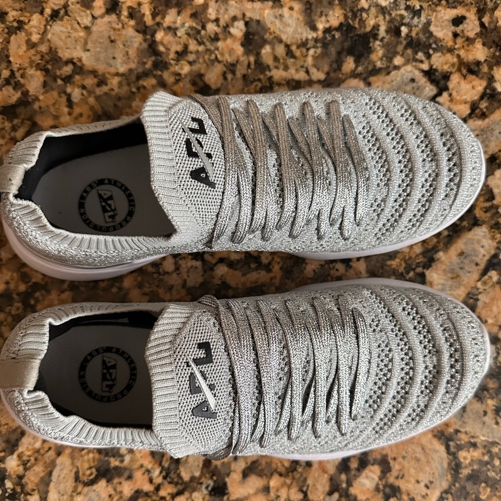 Apl Techloom Wave Sneaker Metallic Silver View 6
